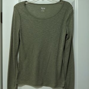 Mossimo Supply Co. Long Sleeve Tee- Army Green